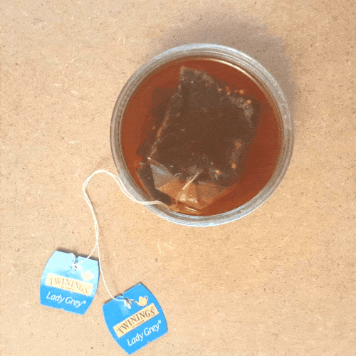 Tea Brewing for Adult Coloring Tap Tea Bags with a Spoon to Squeeze The essence and tea powder