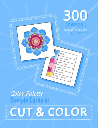 Color Palette Sample Cards Book on Amazon by Anna Grunduls Design