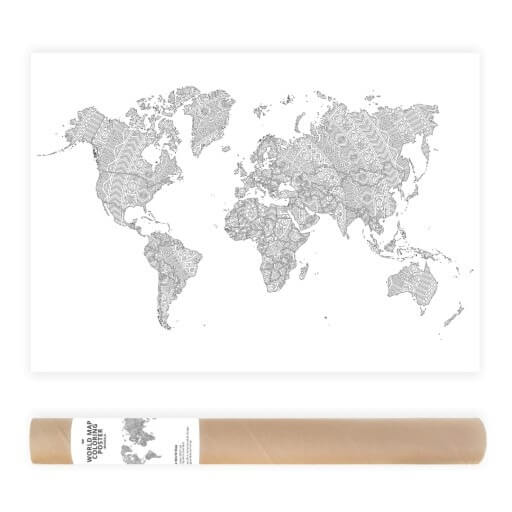 POSTER World Map Colors