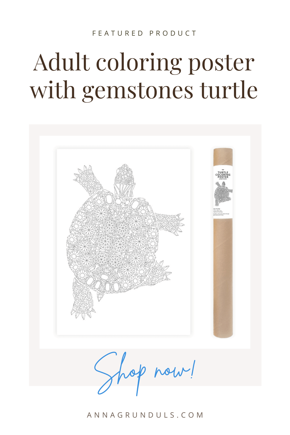 gemstones turtle poster for adult coloring pinterest pin