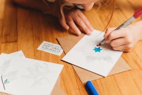 Snowflake Adult Coloring Mandala Coloring Postcard Adult Coloring Winter Christmas Card DIY