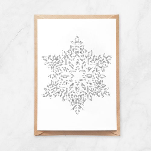 Snowflake Coloring Postcard - Anna Grunduls Design