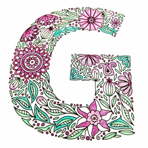 floral quote coloring poster lettering poster to color in