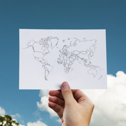 world map coloring postcard to diy travel map coloring page