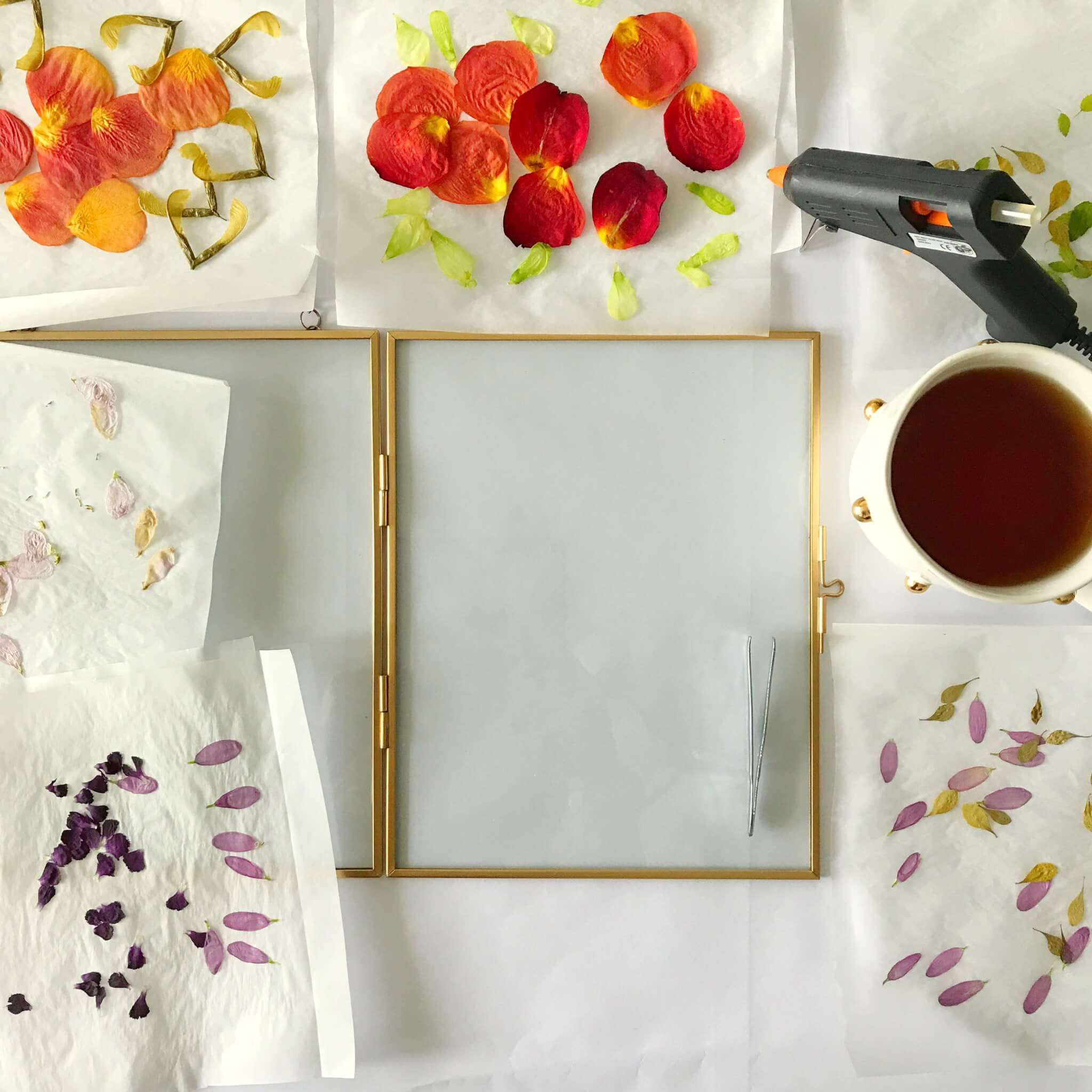 DIY Pressed Flower Art in a Floating Frame - Anna Grunduls Design