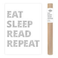 Eat Sleep Read Repeat Adult Coloring Poster Large Coloring Page AnnaGrunduls524