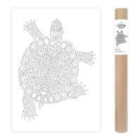 Gemstones Turtle Coloring Poster Large Adult Coloring Page