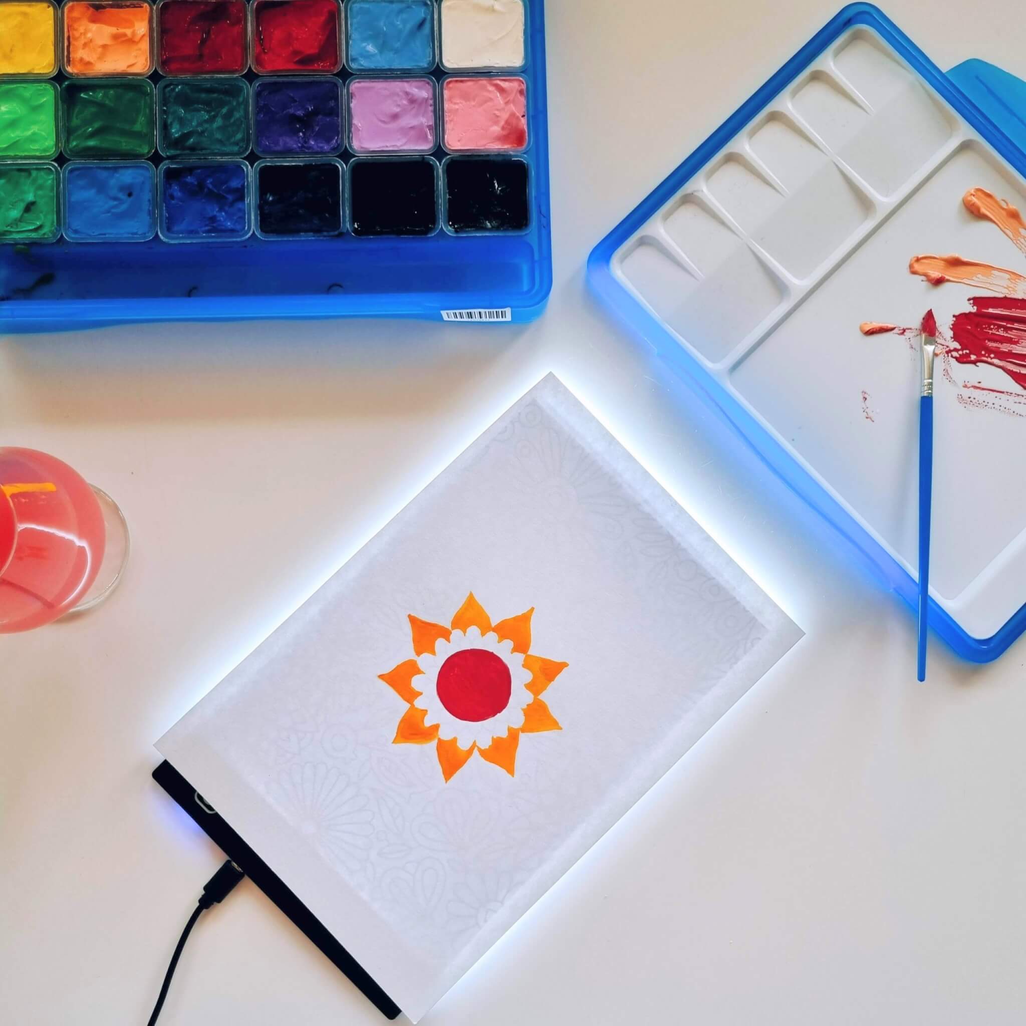 Adult Coloring with Gouache Paint That Looks Like Real Paintings