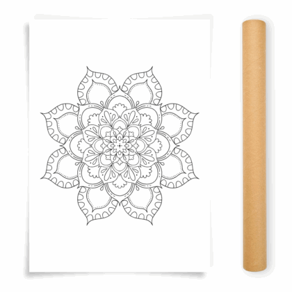 Mandala Coloring Poster