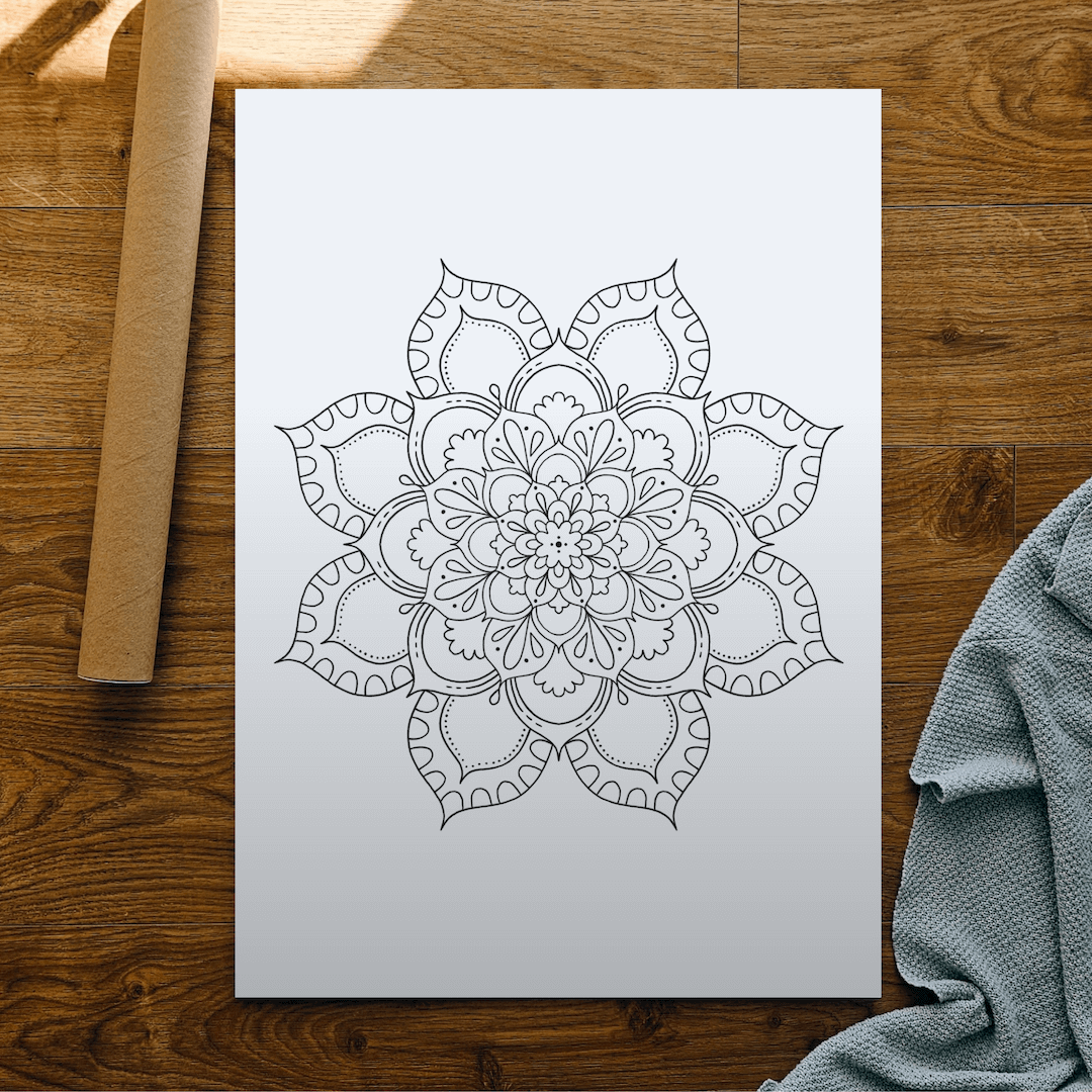 Mandala Coloring Poster