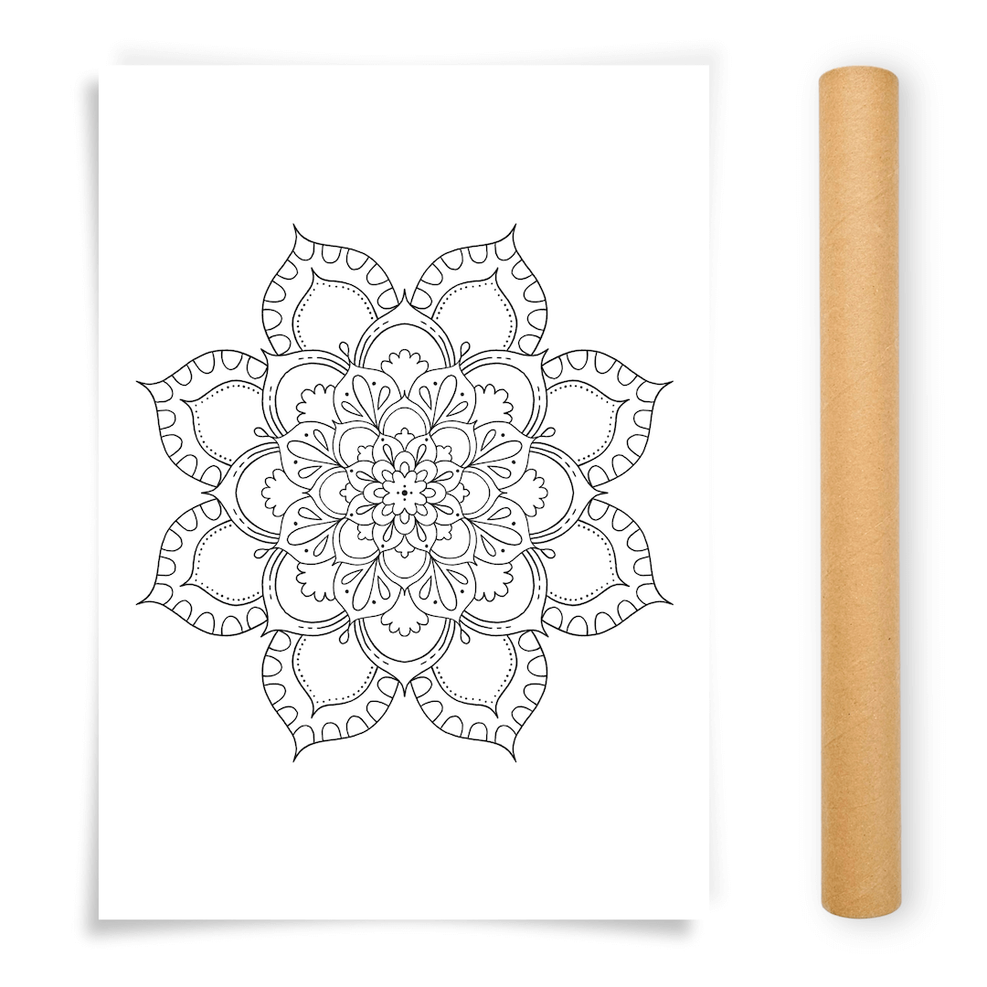 Mandala Coloring Poster