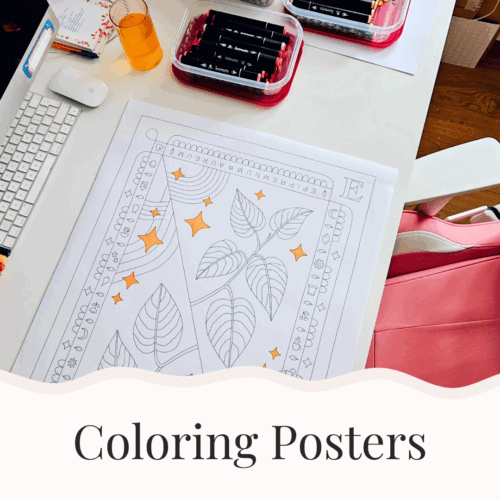 Coloring Posters Illustration by Anna Grunduls