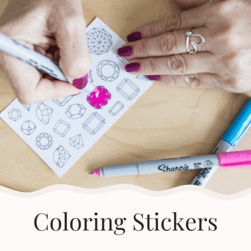 Coloring Stickers Illustration by Anna Grunduls