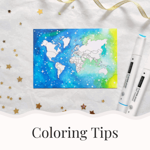 Coloring Tutorials for Coloring Pages by Illustrator Anna Grunduls
