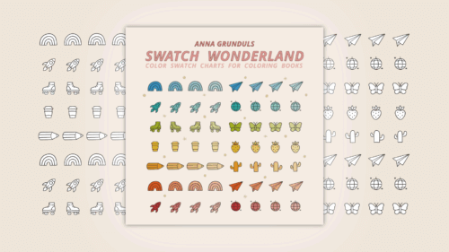 Swatch Wonderland Coloring Book Illustrated by Anna Grunduls