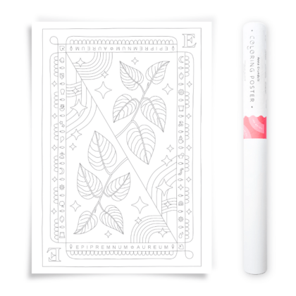 Epipremnum Aureum Photos Plant Coloring Poster