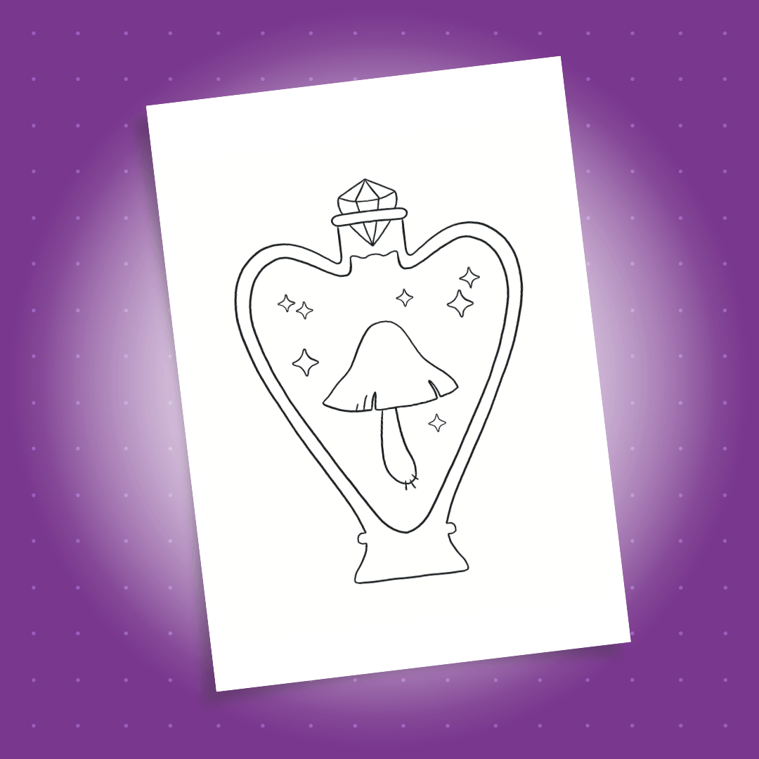 Free Coloring Page from my Potions Bold and Easy Coloring Book